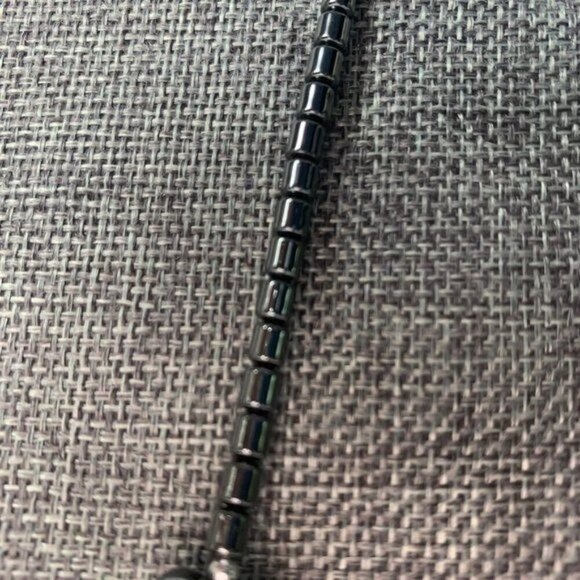 Hematite and Jade 18 Inch Necklace - Picture 4 of 5